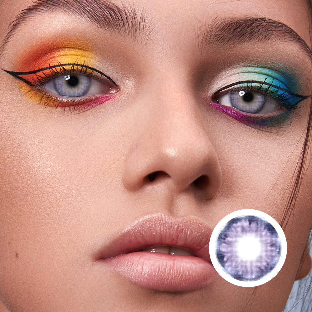 Diamond Prismatic Purple | Moxielens Aurora Veil Colored Contacts