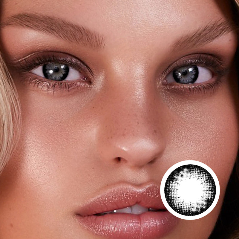 Small Beauty Eyes Black | Moxielens Midnight Edge Colored Contacts