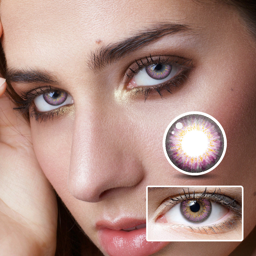 Puff Powder | Moxielens Rosy Bloom Colored Contacts