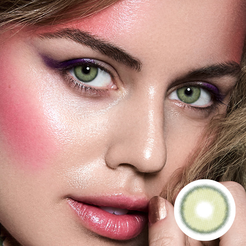 Empty Mountain Base Green | Moxielens Botanical Haze Colored Contacts