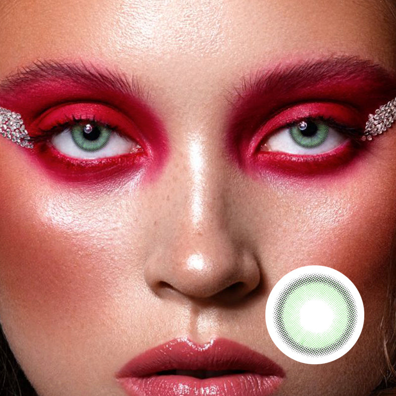 Miki Avocado Green | Moxielens Botanical Haze Colored Contacts