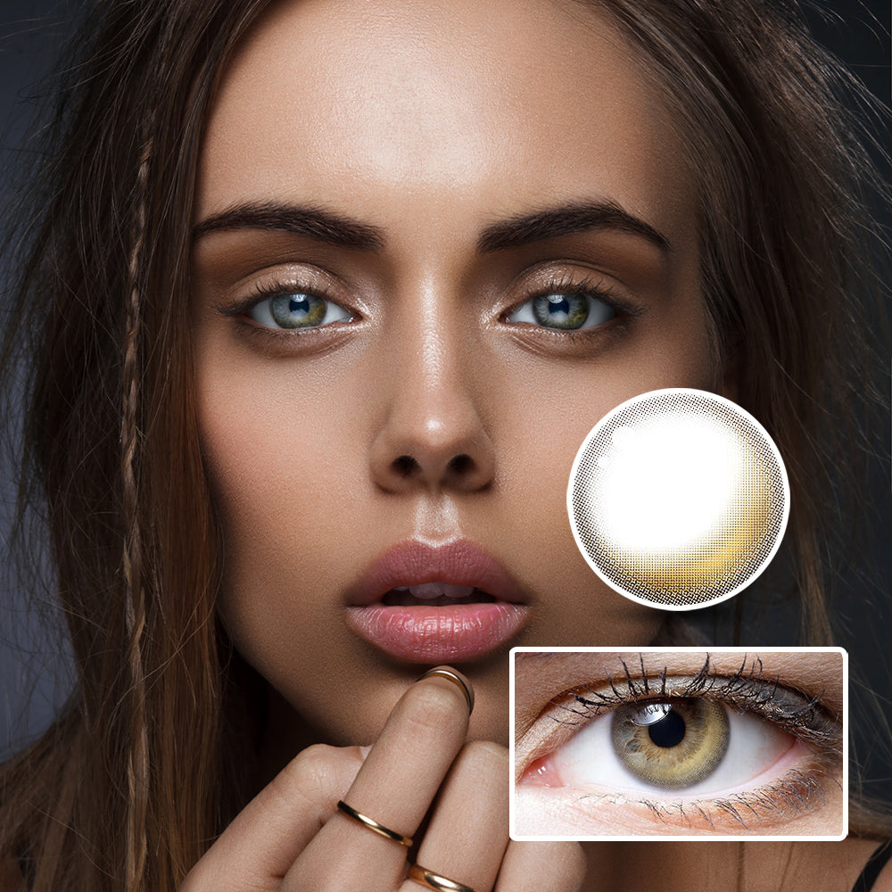 Half Moon Highlighted Brown | Moxielens Earth Glow Colored Contacts
