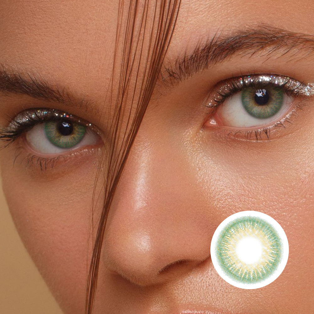 Peggy Lris Green | Moxielens Botanical Haze Colored Contacts