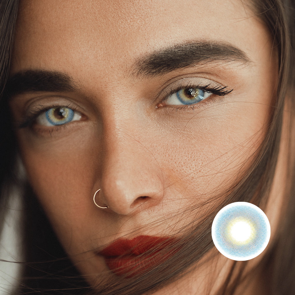 4D High-Gloss Blue | Moxielens Ocean Mist Colored Contacts
