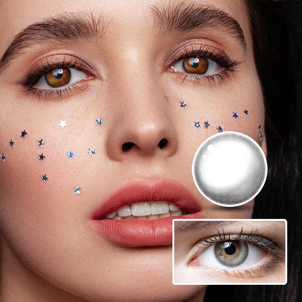 Moon Half Highlight Gray | Moxielens Moonlight Colored Contacts