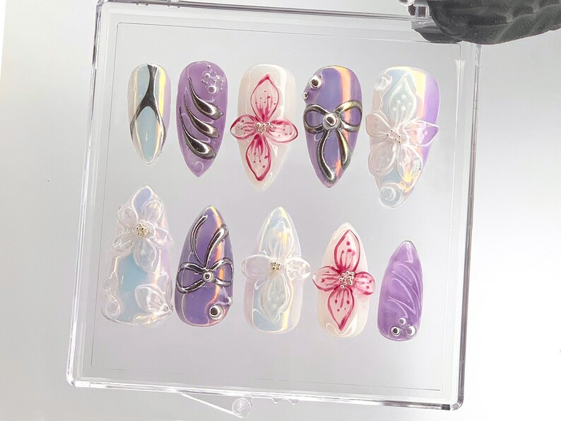 Botanical ブリス ネイルチップ｜フラワー Elegance ネイルチップ｜Garden 洗練された ネイルチップ｜Blooming Beauty ネイルアート｜フラワー Power｜HB535YL