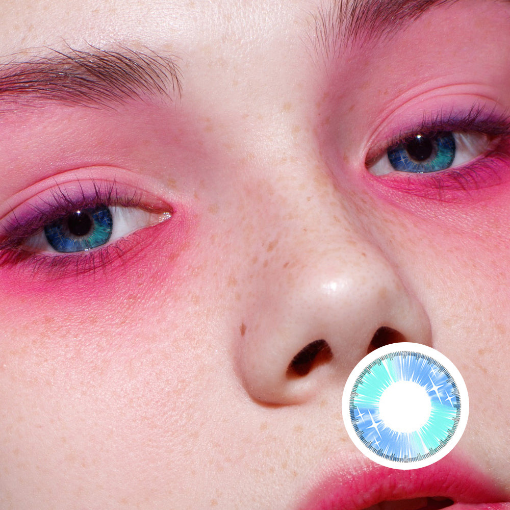 Colorful Koki Blue | Moxielens Ocean Mist Colored Contacts