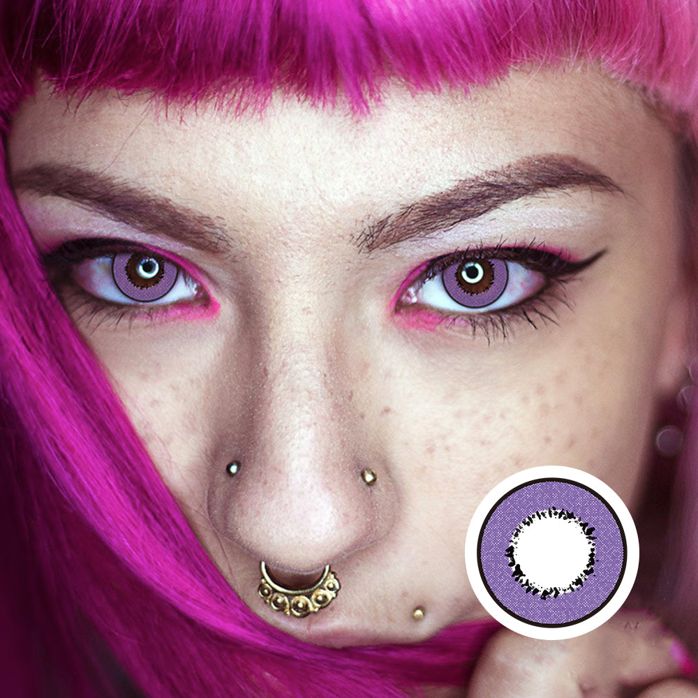 Harajuku Storm Purple | Moxielens Aurora Veil Colored Contacts