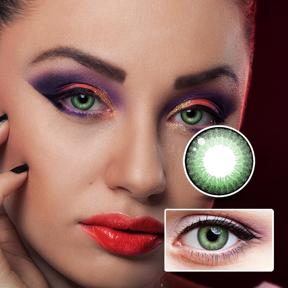 Honey Nut Green | Moxielens Botanical Haze Colored Contacts