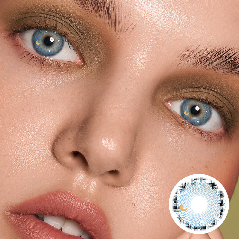 Star And Moon Night Sky | Moxielens Ocean Mist Colored Contacts