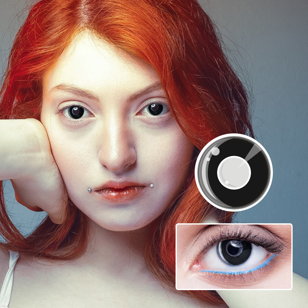 Pure Black Film | Moxielens Midnight Edge Colored Contacts