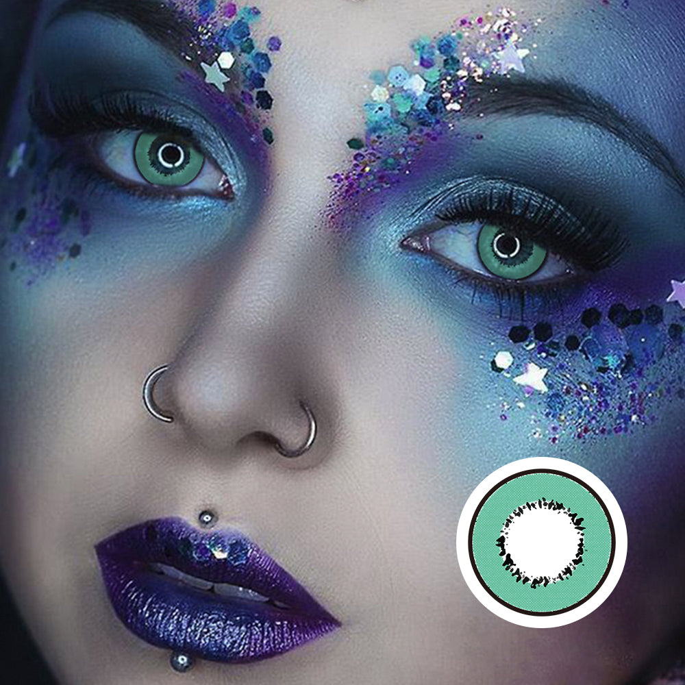 Harajuku Storm Green | Moxielens Botanical Haze Colored Contacts