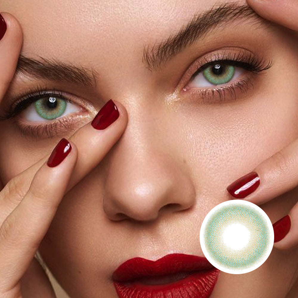 Basil Leaf Green | Moxielens Botanical Haze Colored Contacts