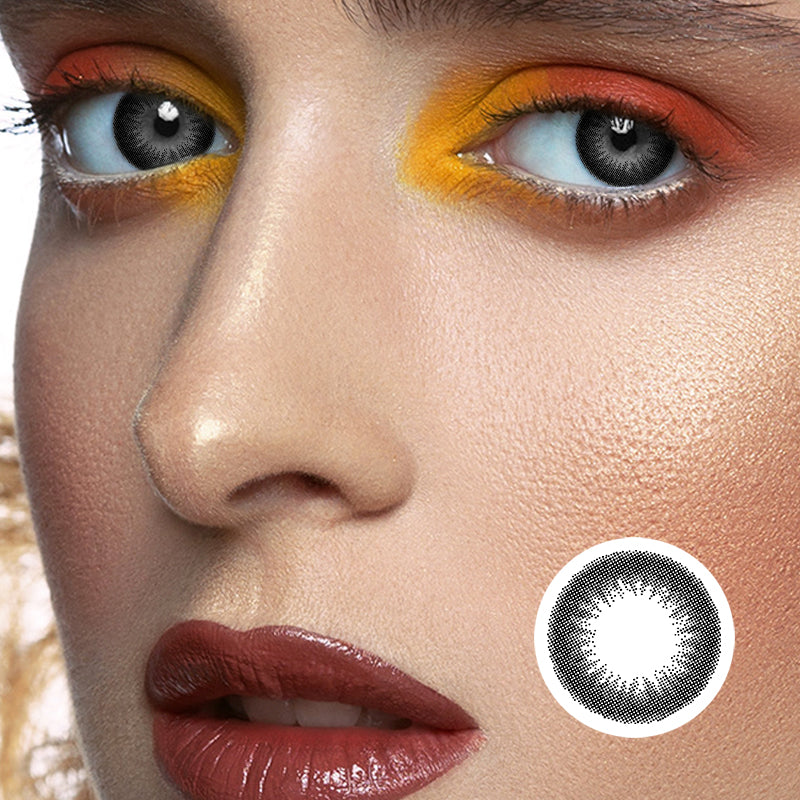Audrey Black | Moxielens Midnight Edge Colored Contacts