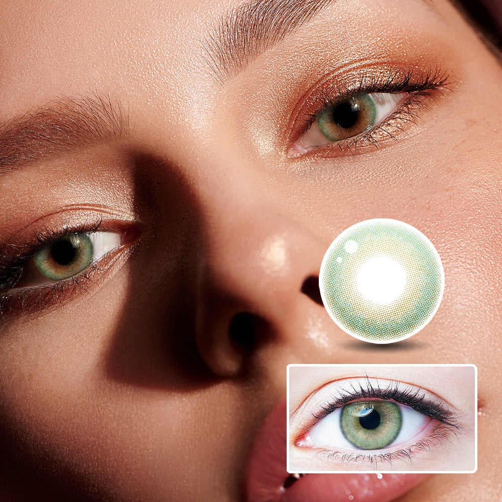 Basil Leaf Green | Moxielens Botanical Haze Colored Contacts