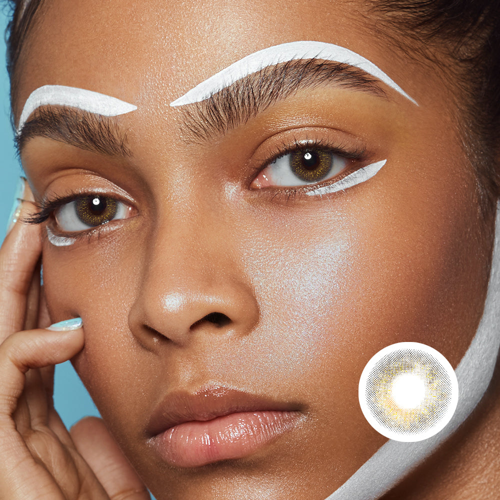 Diamond Tear Brown | Moxielens Earth Glow Colored Contacts