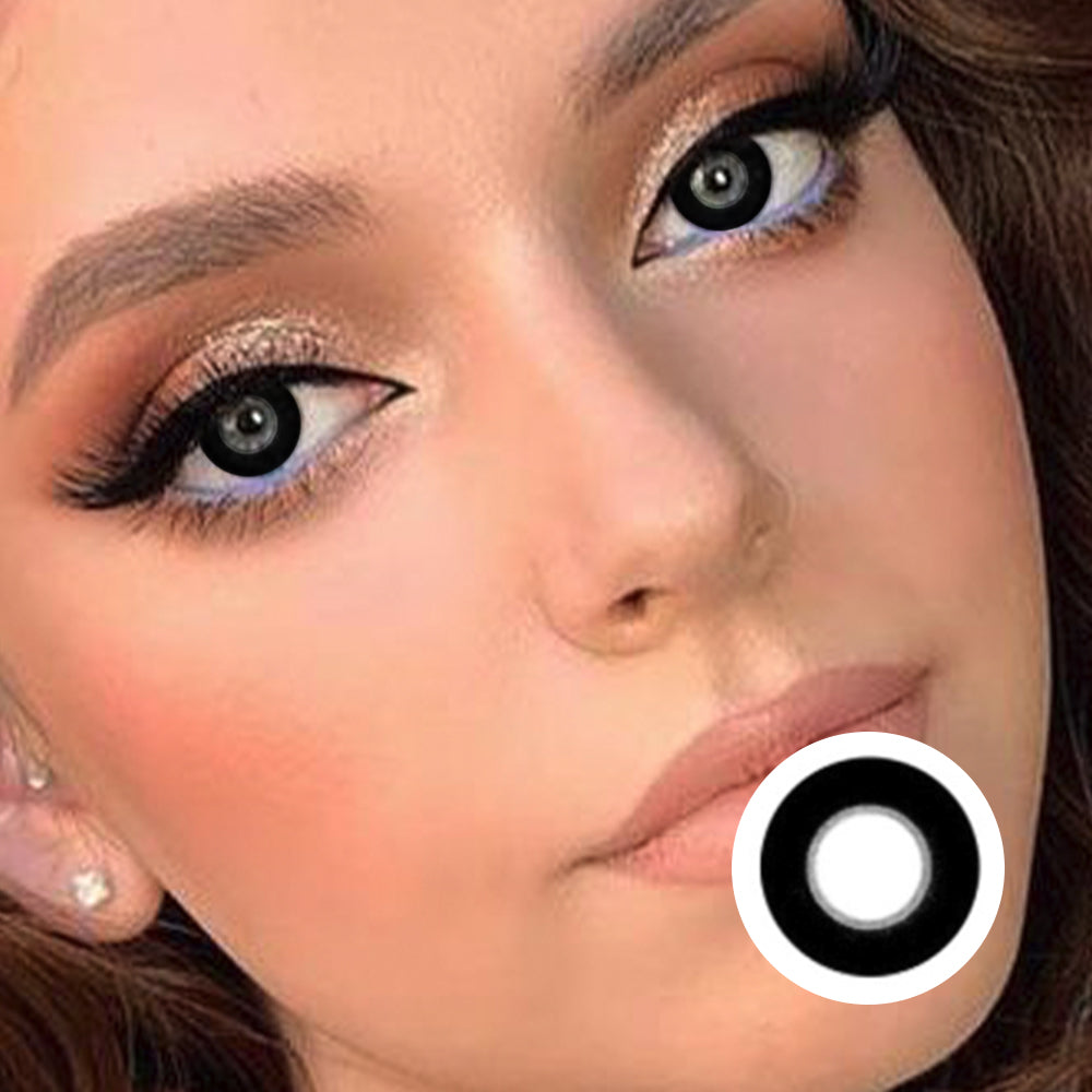 Oversized Ring Black | Moxielens Midnight Edge Colored Contacts