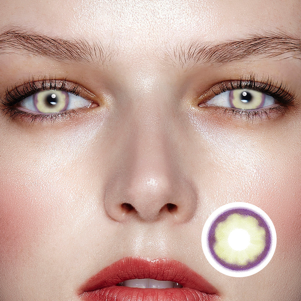 Nana Rice Purple | Moxielens Aurora Veil Colored Contacts