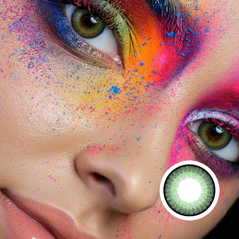 Honey Fruit Green | Moxielens Botanical Haze Colored Contacts