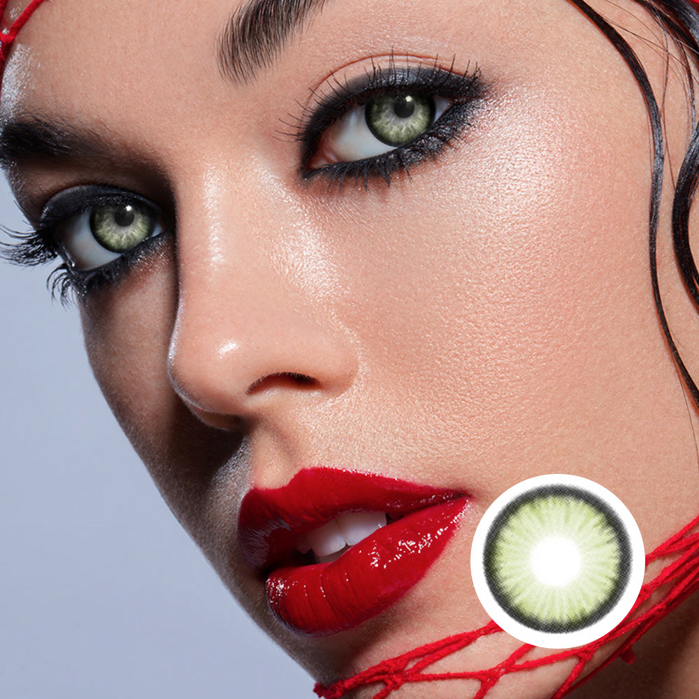Diamond Sugar Green | Moxielens Botanical Haze Colored Contacts