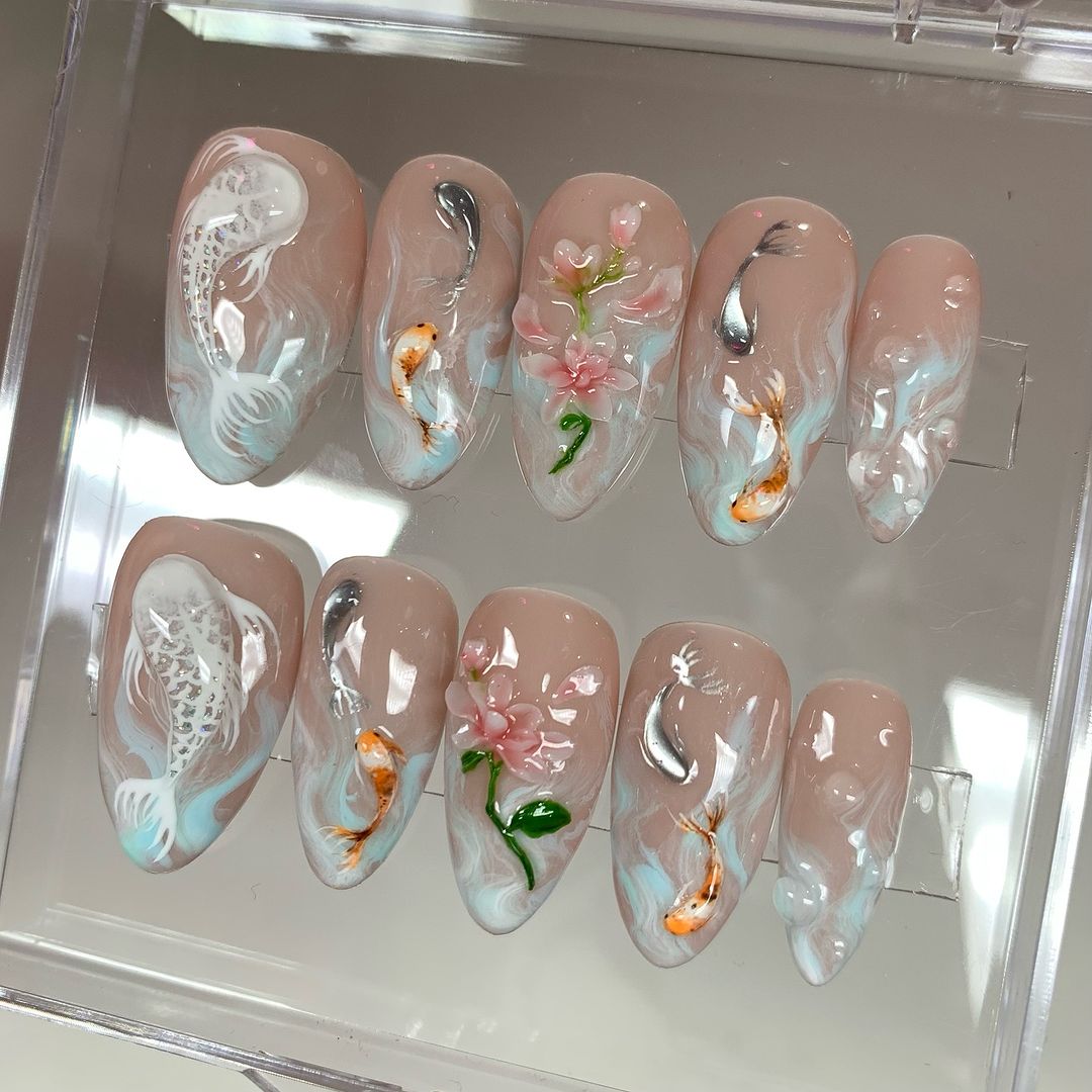 鯉の池 ネイルチップ｜ZN64